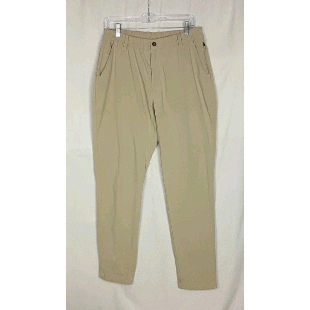 Columbia Joggers Pants Mens Beige Size M Elastic Waist Button